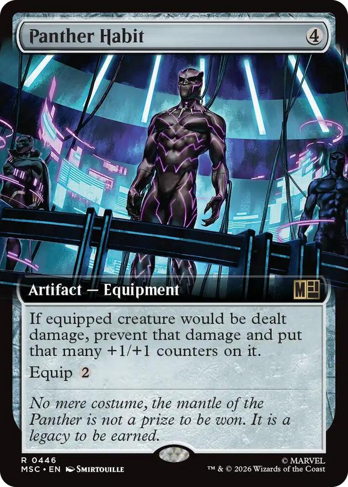 Panther Habit (Extended Art) #446 R - Commander: Marvel Super Heroes Pokemon card