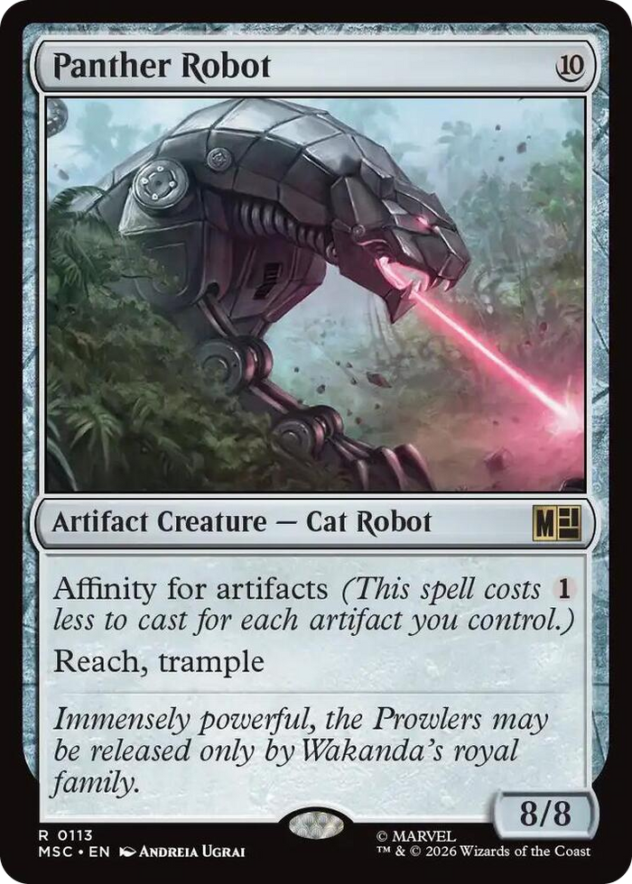 Panther Robot #113 R - Commander: Marvel Super Heroes Pokemon card