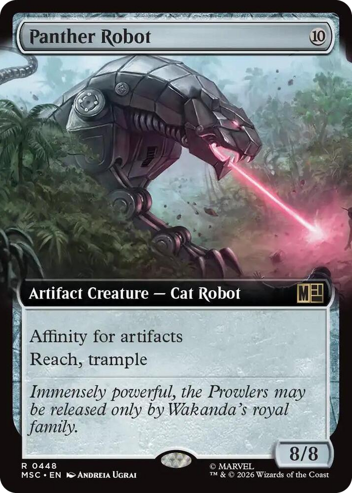 Panther Robot (Extended Art) #448 R - Commander: Marvel Super Heroes Pokemon card