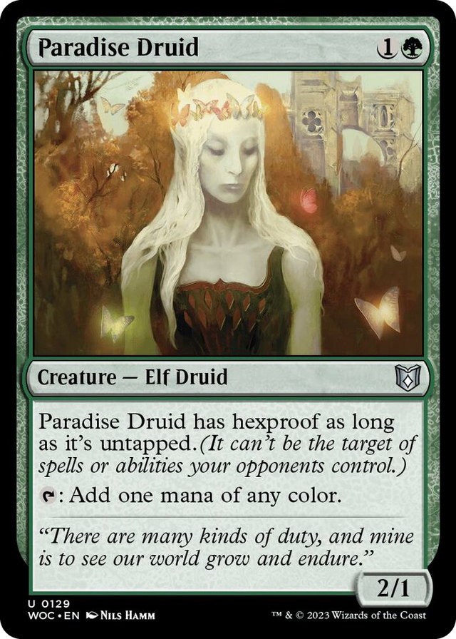 0129 Paradise Druid U Commander: Wilds of Eldraine