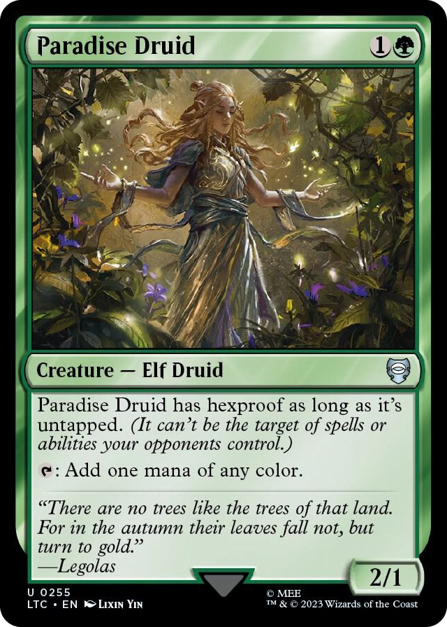 Paradise Druid #255 U - Commander: The Lord of the Rings: Tales of Middle-earth Pokemon card