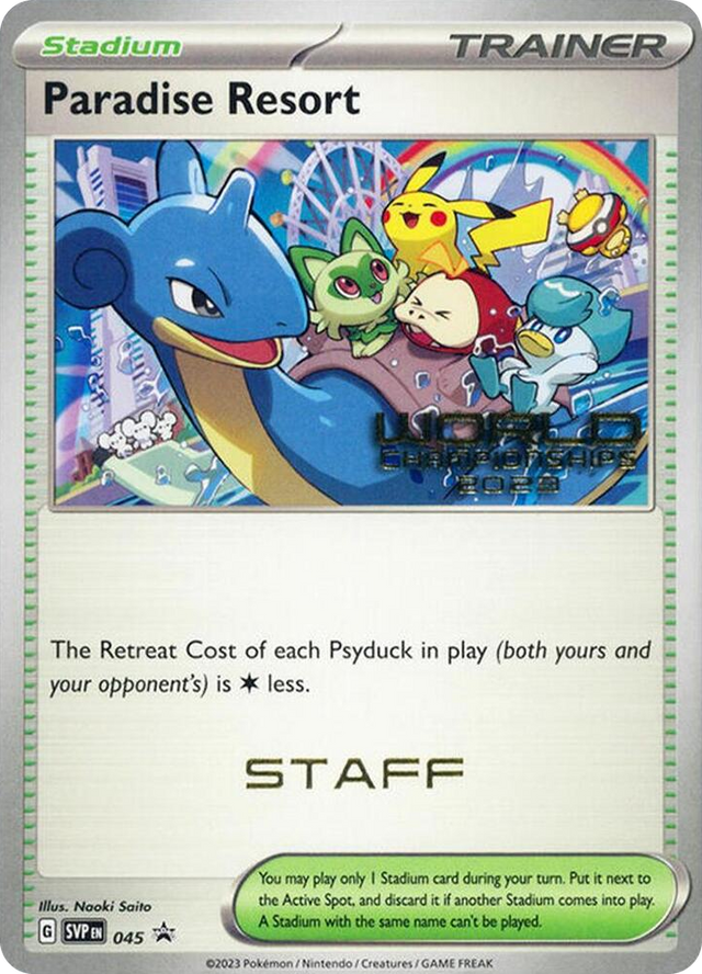 0045 Paradise Resort - 045 (World Championships 2023) [Staff] Promo Scarlet & Violet Promo Cards