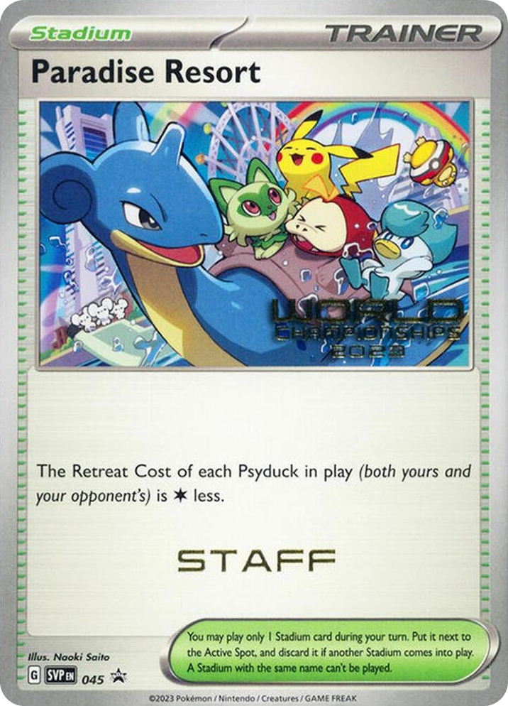 0045 Paradise Resort - 045 (World Championships 2023) [Staff] Promo Scarlet & Violet Promo Cards