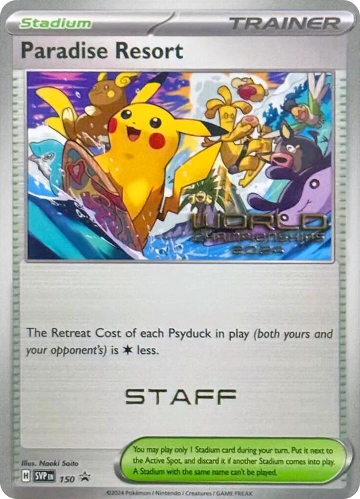 0150 Paradise Resort - 150 (World Championships 2024) [Staff] Promo Scarlet & Violet Promo Cards