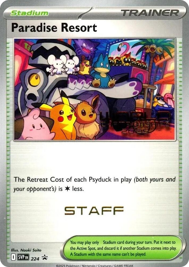 0224 Paradise Resort - 224 (World Championships 2025) [Staff] Promo Scarlet & Violet Promo Cards