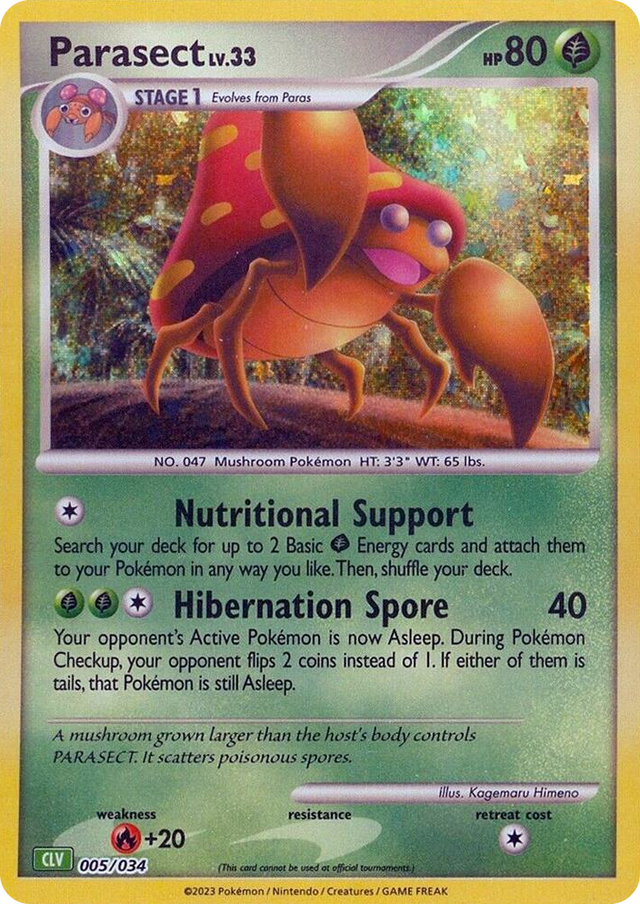0005 Parasect Classic Collection Trading Card Game Classic