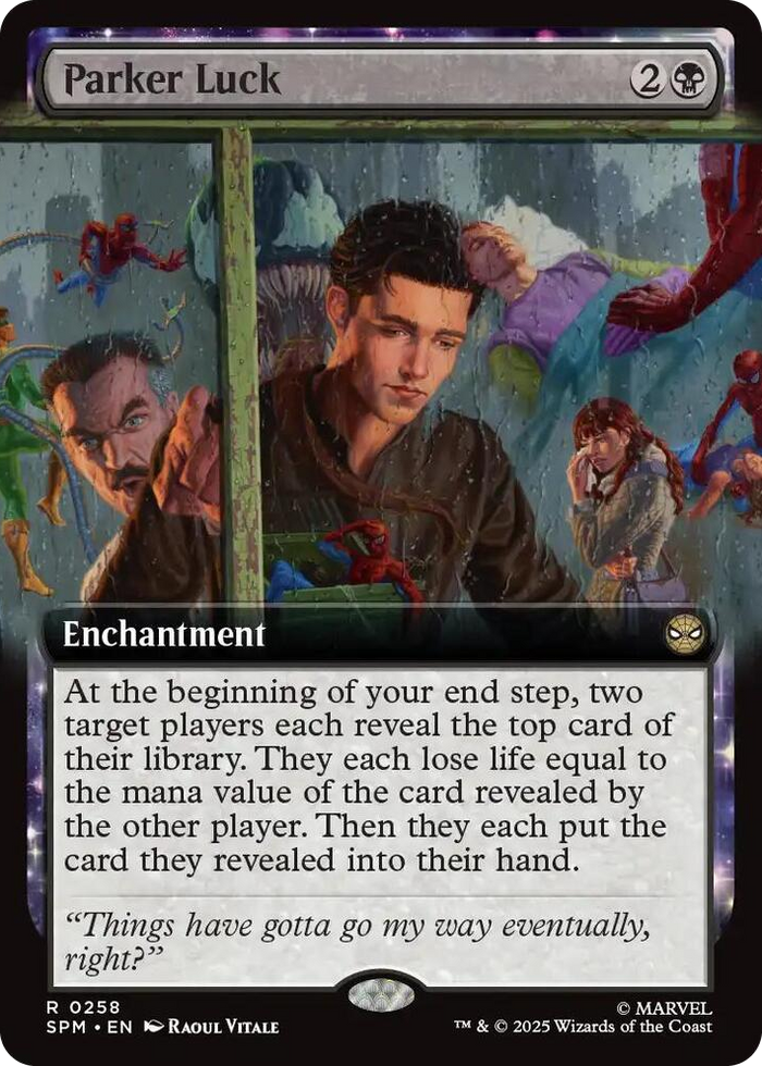 Parker Luck (Extended Art) #258 R - Marvel's Spider-Man Pokemon card