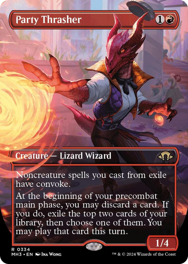 0334 Party Thrasher (Borderless) R Modern Horizons 3