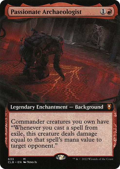 Passionate Archaeologist (Extended Art) #633 M - Commander Legends: Battle for Baldur's Gate Pokemon card