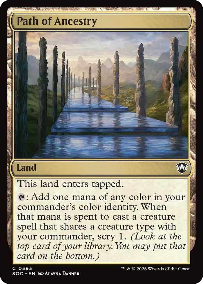Path of Ancestry #393 C - Commander: Secrets of Strixhaven Pokemon card