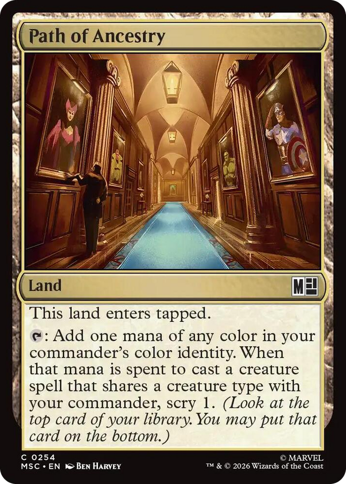 Path of Ancestry (Surge Foil) #254 C - Commander: Marvel Super Heroes Pokemon card