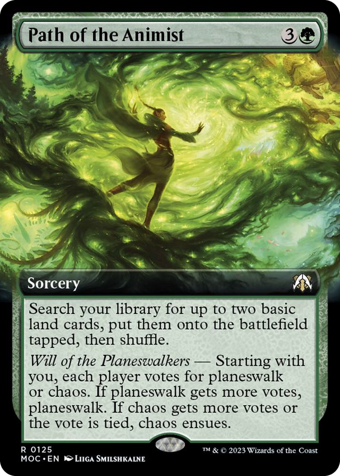 Path of the Animist (Extended Art) #125 R - Commander: March of the Machine Pokemon card