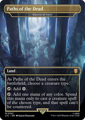 0362 Paths of the Dead - Cavern of Souls (Borderless) M Commander: The Lord of the Rings: Tales of Middle-earth
