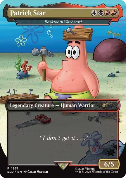 Patrick Star - Barktooth Warbeard #1931 R - Secret Lair Drop Series Pokemon card