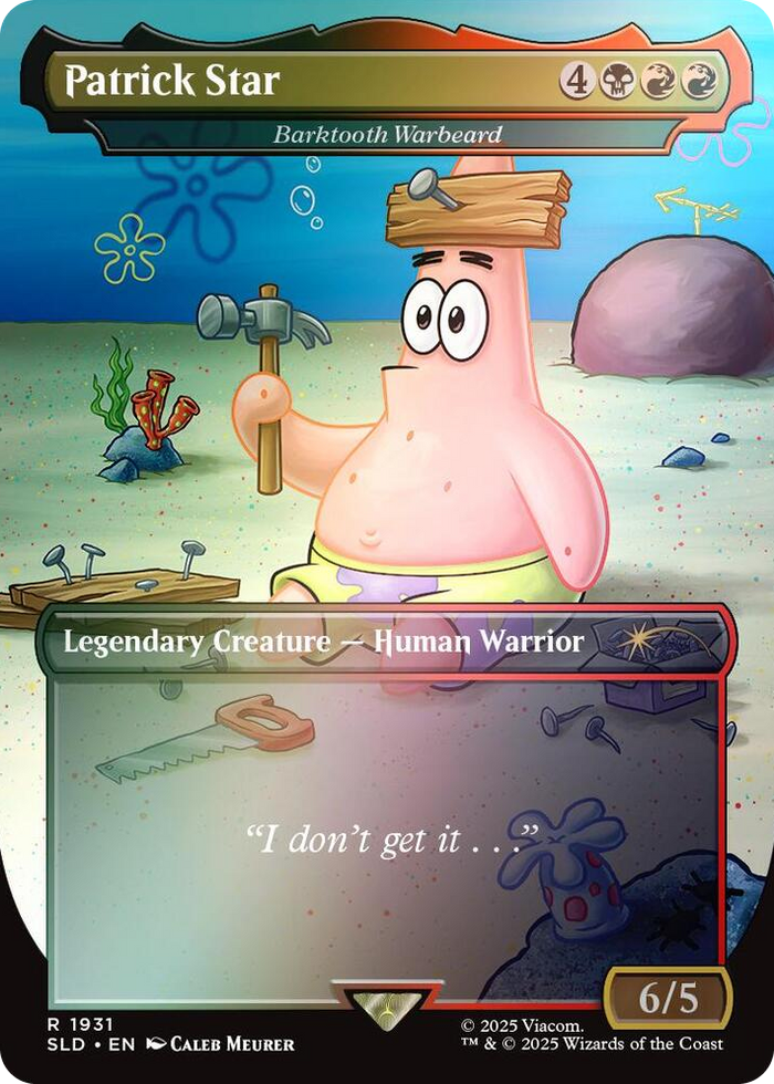 Patrick Star - Barktooth Warbeard (Rainbow Foil) #1931 R - Secret Lair Drop Series Pokemon card