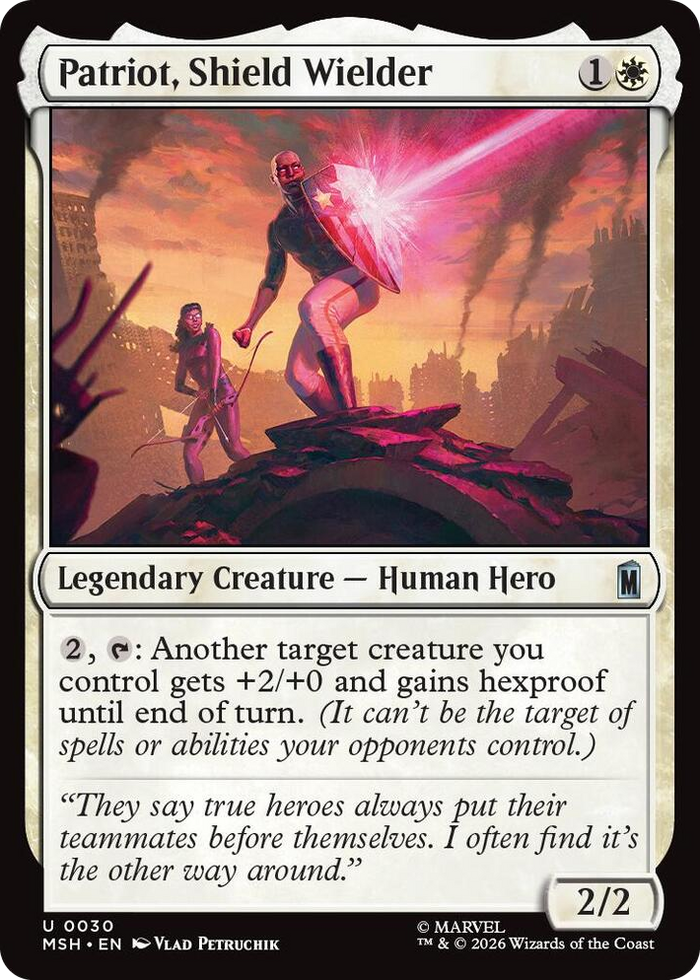 Patriot, Shield Wielder #30 U - Marvel Super Heroes Pokemon card