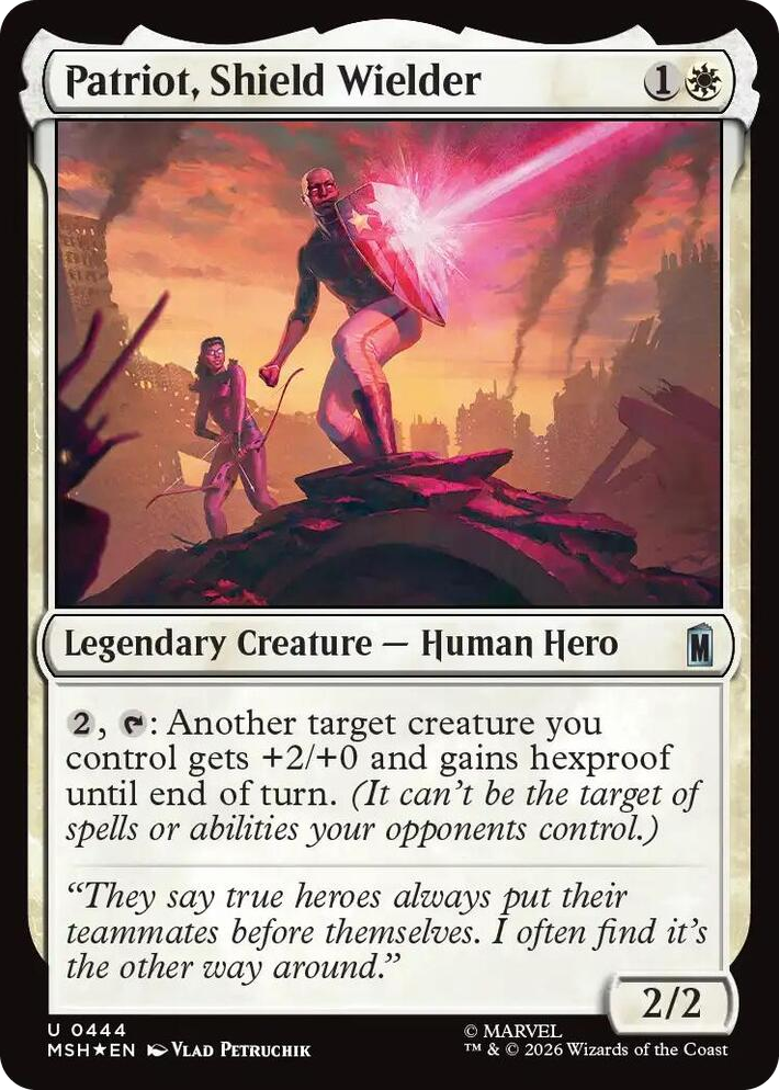 0444 Patriot, Shield Wielder (Surge Foil) U Marvel Super Heroes
