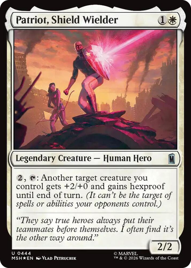 0444 Patriot, Shield Wielder (Surge Foil) U Marvel Super Heroes