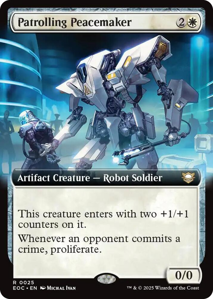Patrolling Peacemaker (Extended Art) #25 R - Commander: Edge of Eternities Pokemon card