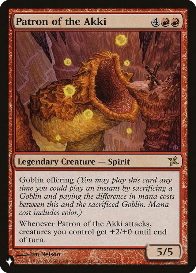 0115 Patron of the Akki R The List Reprints