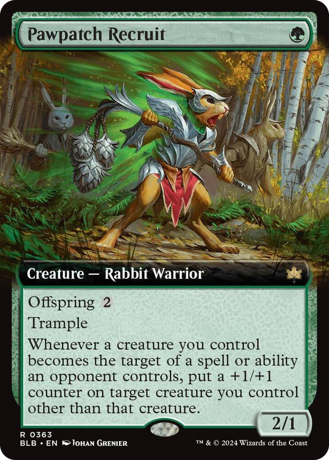 0363 Pawpatch Recruit (Extended Art) R Bloomburrow