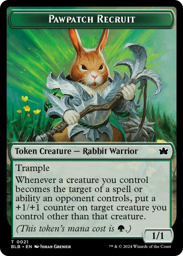 0021 Pawpatch Recruit Token T Bloomburrow