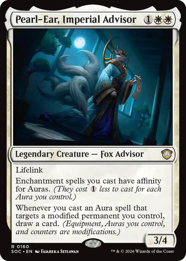 0160 Pearl-Ear, Imperial Advisor R Commander: Secrets of Strixhaven