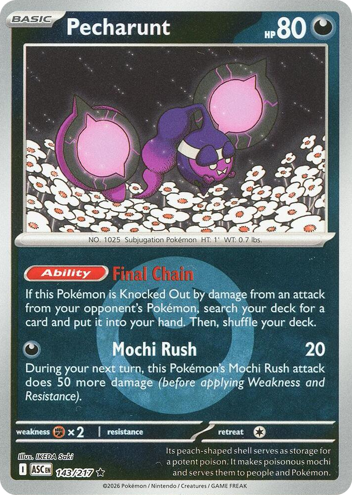 0143 Pecharunt (Energy Symbol Pattern) Rare Ascended Heroes