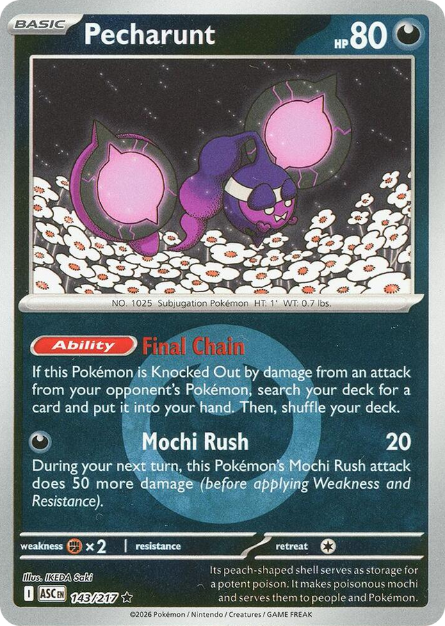 0143 Pecharunt (Energy Symbol Pattern) Rare Ascended Heroes