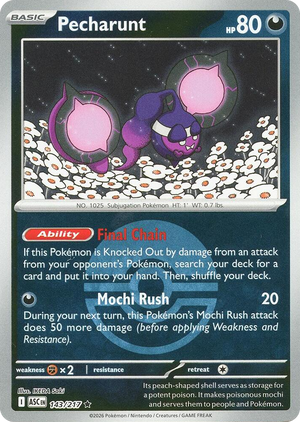 0143 Pecharunt (Poke Ball) Rare Ascended Heroes