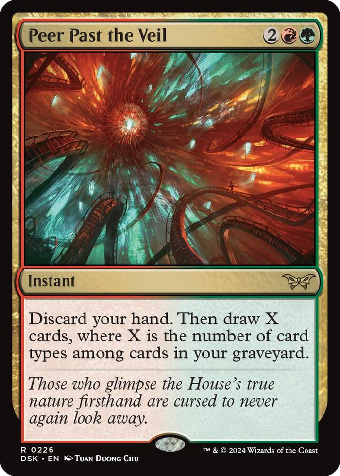 Peer Past the Veil #226 R - Duskmourn: House of Horror Pokemon card