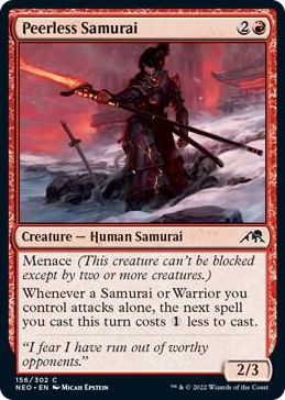 0156 Peerless Samurai C Kamigawa: Neon Dynasty