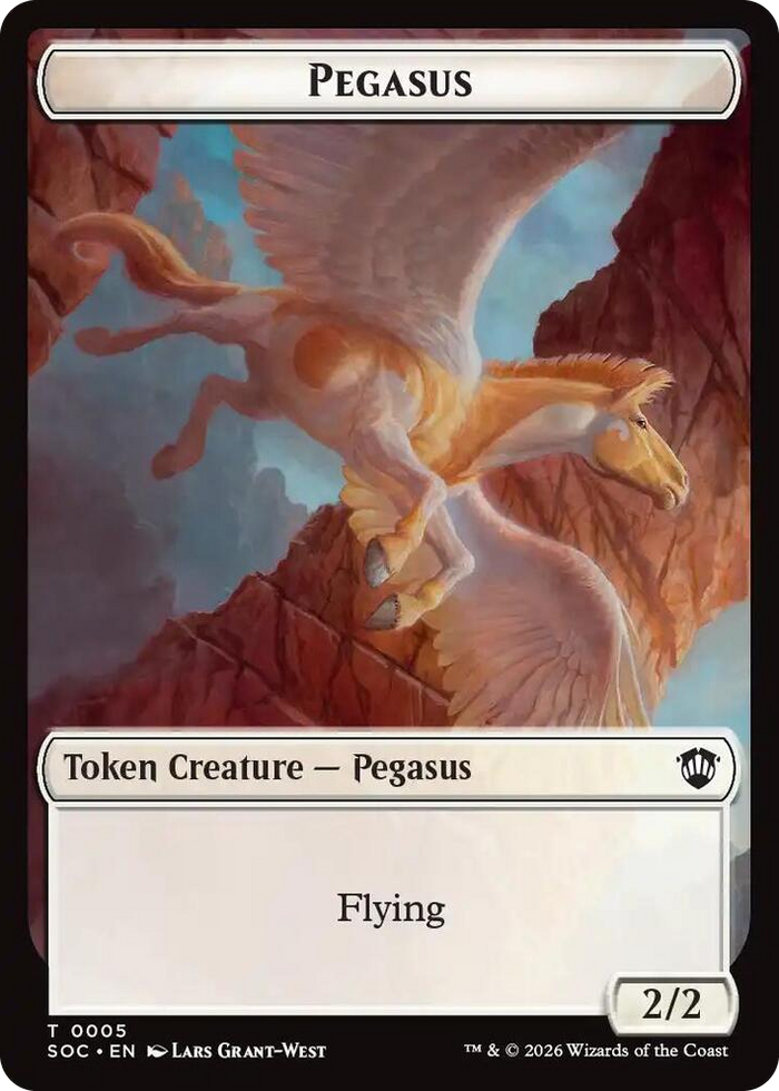 Pegasus // Inkling (0022) Double-Sided Token #5 T - Commander: Secrets of Strixhaven Pokemon card
