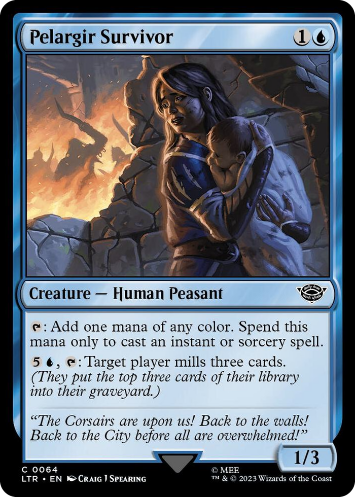 Pelargir Survivor #64 C - Universes Beyond: The Lord of the Rings: Tales of Middle-earth Pokemon card
