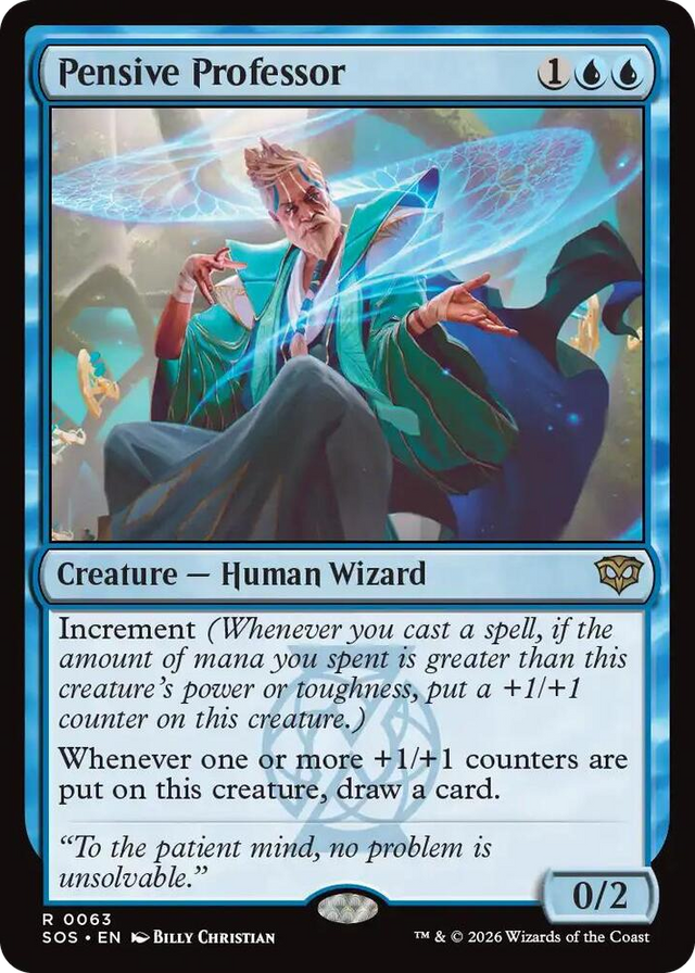 0063 Pensive Professor R Secrets of Strixhaven