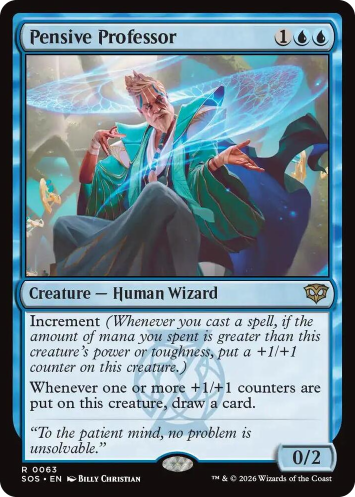 0063 Pensive Professor R Secrets of Strixhaven