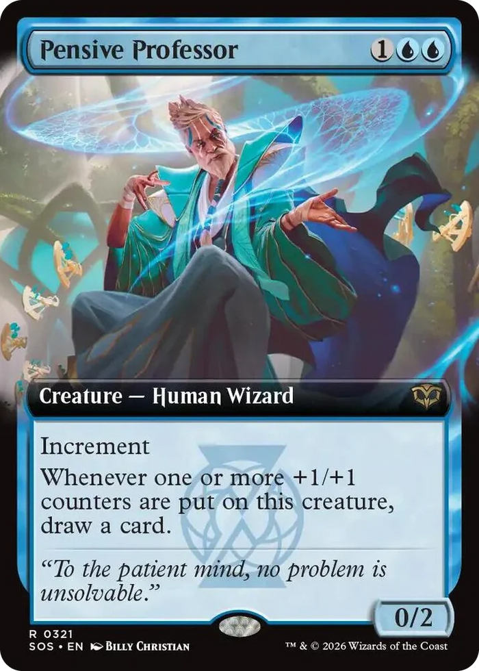 0321 Pensive Professor (Extended Art) R Secrets of Strixhaven