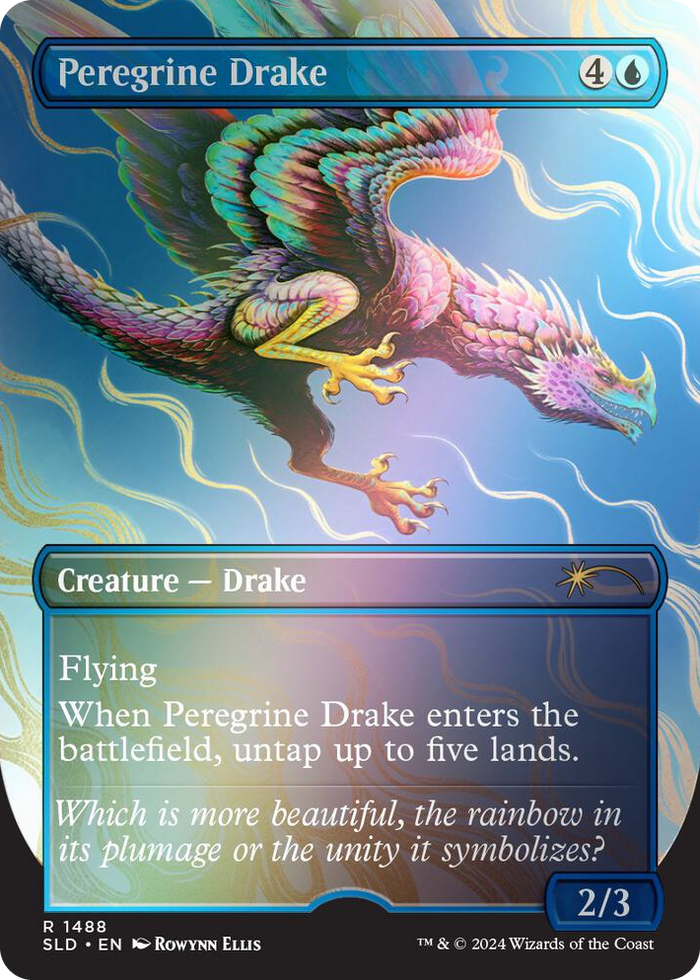 Peregrine Drake (Rainbow Foil) #1488 R - Secret Lair Drop Series Pokemon card