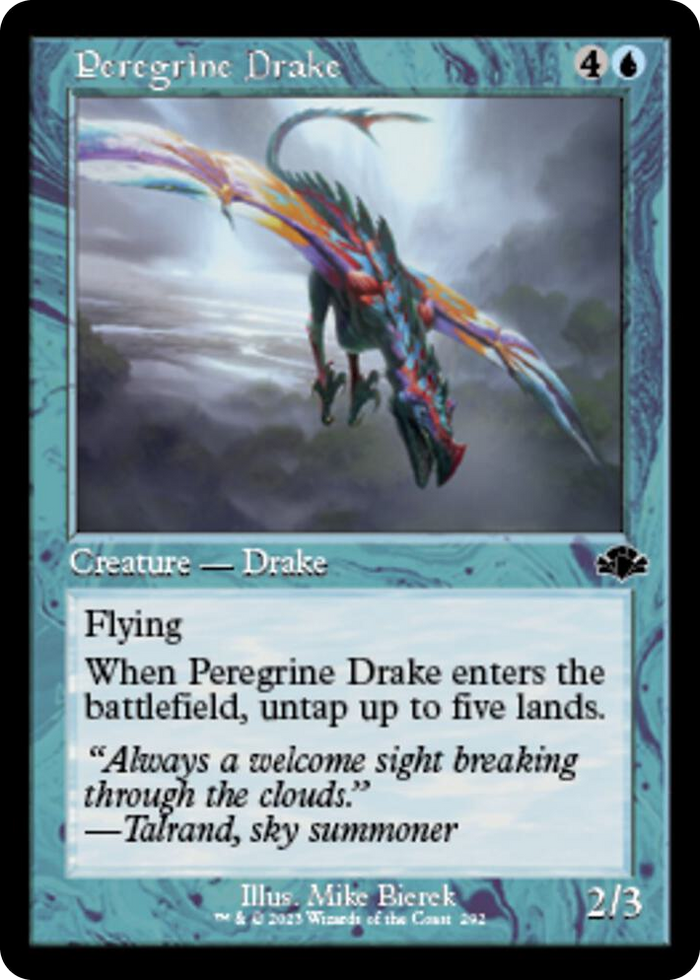 Peregrine Drake (Retro Frame) #292 C - Dominaria Remastered Pokemon card
