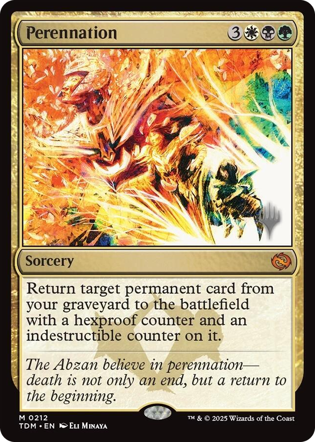 Perennation #212 M - Promo Pack: Tarkir: Dragonstorm Pokemon card