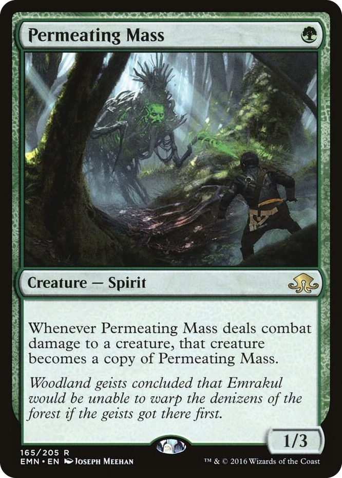Permeating Mass #165 R - Eldritch Moon Pokemon card