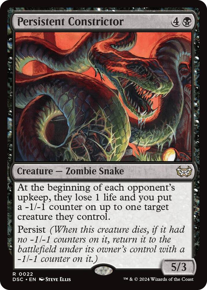 0022 Persistent Constrictor R Commander: Duskmourn: House of Horror