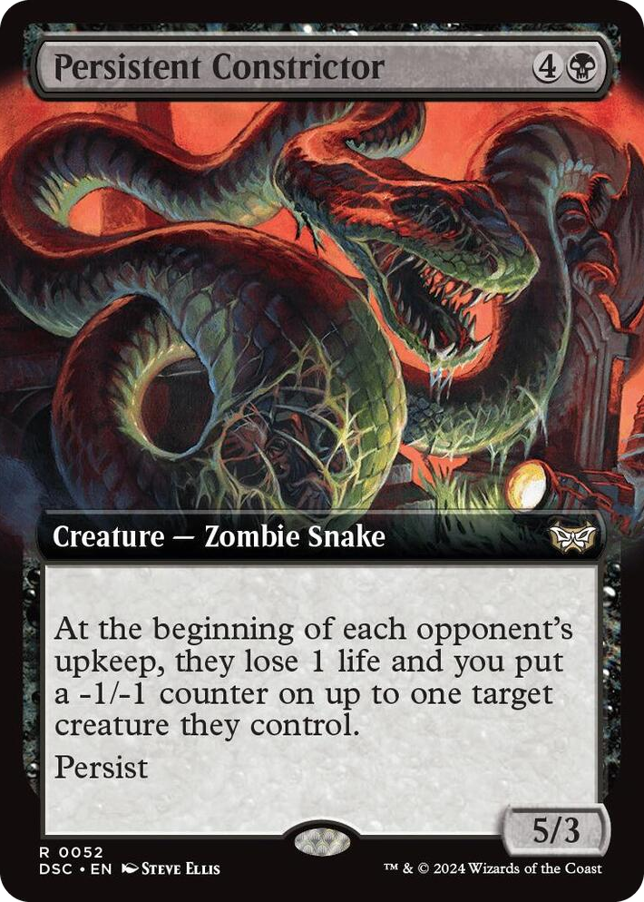 0052 Persistent Constrictor (Extended Art) R Commander: Duskmourn: House of Horror