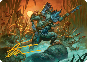 0014 Persistent Marshstalker Art Card (Gold-Stamped Signature) S Art Series: Bloomburrow