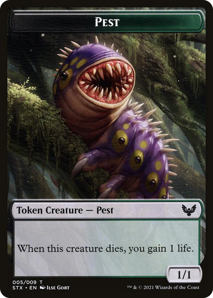 Pest (005) // Blood (017) Double-Sided Token (Challenger 2022) #5 T - Unique and Miscellaneous Promos Pokemon card
