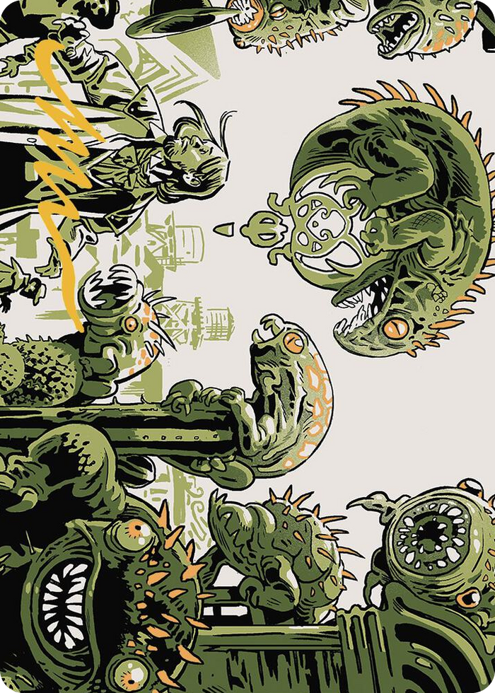 Pest Infestation Art Card (Gold-Stamped Signature) #42 S - Art Series: Outlaws of Thunder Junction Pokemon card
