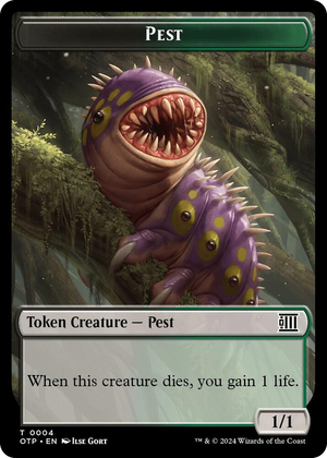 0004 Pest // Plot Double-Sided Token T Outlaws of Thunder Junction: Breaking News
