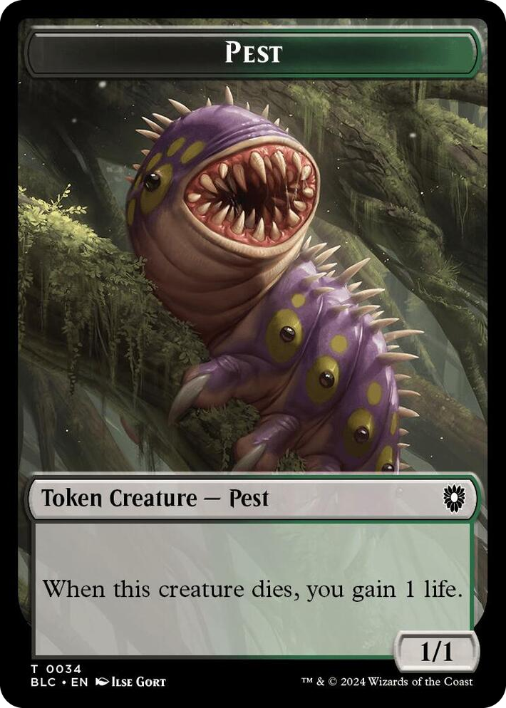 0034 Pest // Shapeshifter Double-Sided Token T Commander: Bloomburrow
