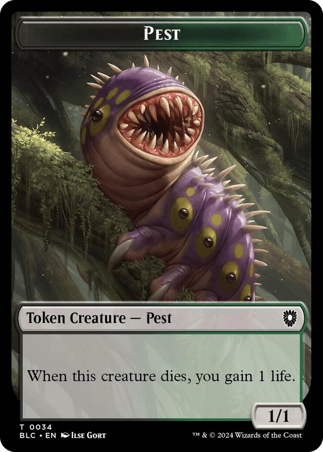 0034 Pest // Shapeshifter Double-Sided Token T Commander: Bloomburrow