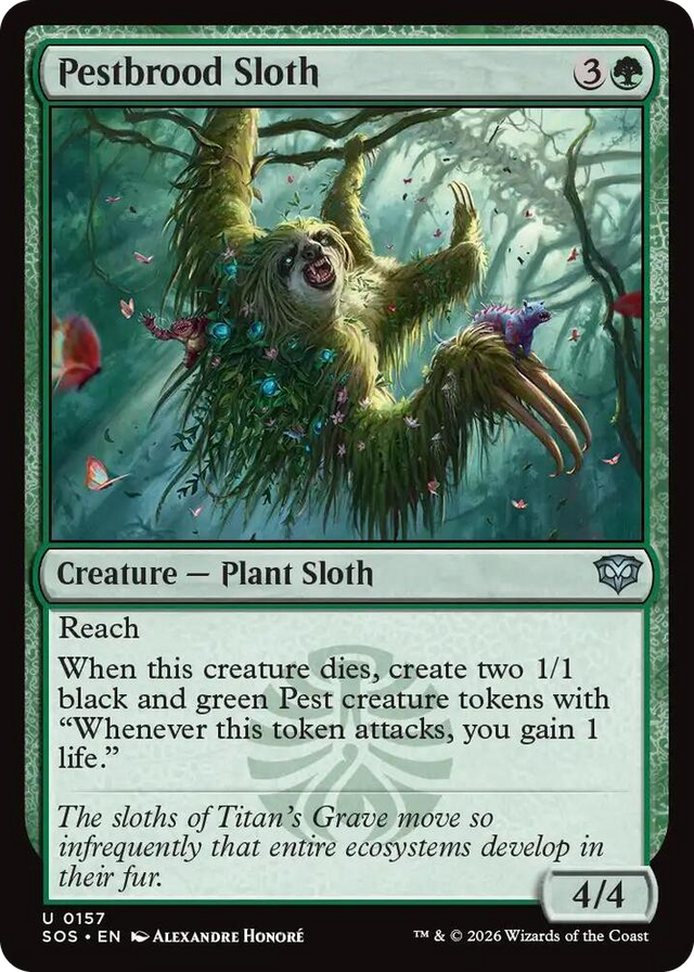 0157 Pestbrood Sloth U Secrets of Strixhaven